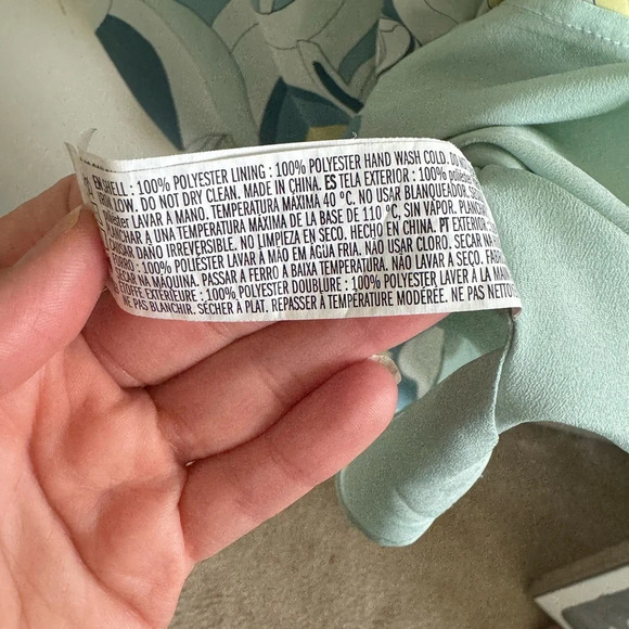 Forever 21 plus green tropical print cinch sleeveless midi dress size 1X - Picture 8 of 8